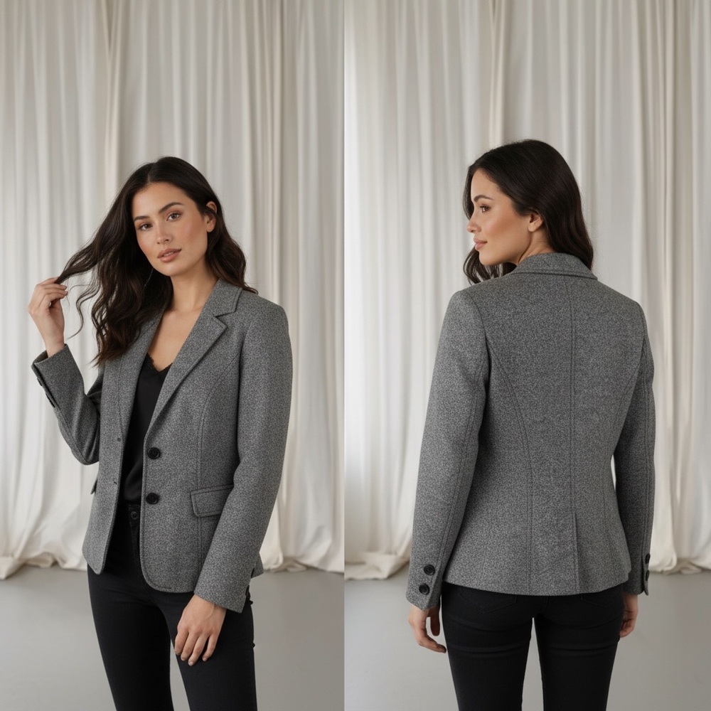 Pendleton Wool Blazer Jacket – Grey (Size 8)